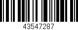Código de barras (EAN, GTIN, SKU, ISBN): '43547287'