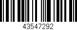 Código de barras (EAN, GTIN, SKU, ISBN): '43547292'