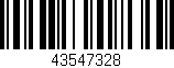 Código de barras (EAN, GTIN, SKU, ISBN): '43547328'