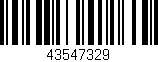 Código de barras (EAN, GTIN, SKU, ISBN): '43547329'