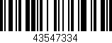 Código de barras (EAN, GTIN, SKU, ISBN): '43547334'