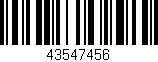 Código de barras (EAN, GTIN, SKU, ISBN): '43547456'