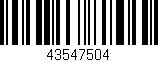 Código de barras (EAN, GTIN, SKU, ISBN): '43547504'