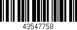 Código de barras (EAN, GTIN, SKU, ISBN): '43547758'