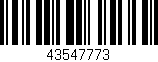 Código de barras (EAN, GTIN, SKU, ISBN): '43547773'