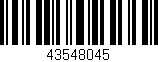 Código de barras (EAN, GTIN, SKU, ISBN): '43548045'