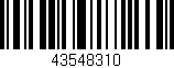 Código de barras (EAN, GTIN, SKU, ISBN): '43548310'