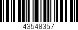 Código de barras (EAN, GTIN, SKU, ISBN): '43548357'