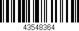 Código de barras (EAN, GTIN, SKU, ISBN): '43548364'