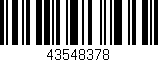 Código de barras (EAN, GTIN, SKU, ISBN): '43548378'