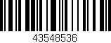 Código de barras (EAN, GTIN, SKU, ISBN): '43548536'