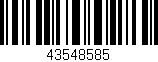 Código de barras (EAN, GTIN, SKU, ISBN): '43548585'