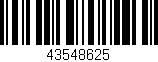 Código de barras (EAN, GTIN, SKU, ISBN): '43548625'