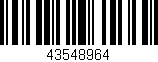 Código de barras (EAN, GTIN, SKU, ISBN): '43548964'