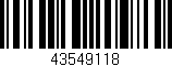 Código de barras (EAN, GTIN, SKU, ISBN): '43549118'