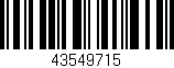 Código de barras (EAN, GTIN, SKU, ISBN): '43549715'