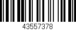 Código de barras (EAN, GTIN, SKU, ISBN): '43557378'