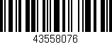 Código de barras (EAN, GTIN, SKU, ISBN): '43558076'