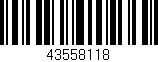 Código de barras (EAN, GTIN, SKU, ISBN): '43558118'