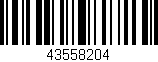 Código de barras (EAN, GTIN, SKU, ISBN): '43558204'