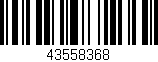 Código de barras (EAN, GTIN, SKU, ISBN): '43558368'