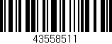 Código de barras (EAN, GTIN, SKU, ISBN): '43558511'