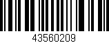 Código de barras (EAN, GTIN, SKU, ISBN): '43560209'