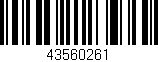 Código de barras (EAN, GTIN, SKU, ISBN): '43560261'
