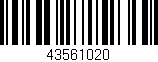 Código de barras (EAN, GTIN, SKU, ISBN): '43561020'
