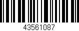 Código de barras (EAN, GTIN, SKU, ISBN): '43561087'