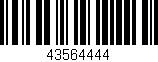 Código de barras (EAN, GTIN, SKU, ISBN): '43564444'