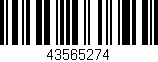 Código de barras (EAN, GTIN, SKU, ISBN): '43565274'