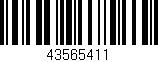 Código de barras (EAN, GTIN, SKU, ISBN): '43565411'