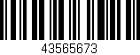 Código de barras (EAN, GTIN, SKU, ISBN): '43565673'