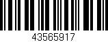 Código de barras (EAN, GTIN, SKU, ISBN): '43565917'