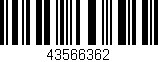 Código de barras (EAN, GTIN, SKU, ISBN): '43566362'