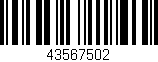 Código de barras (EAN, GTIN, SKU, ISBN): '43567502'