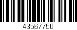 Código de barras (EAN, GTIN, SKU, ISBN): '43567750'