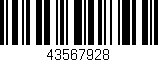 Código de barras (EAN, GTIN, SKU, ISBN): '43567928'