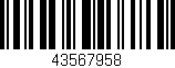 Código de barras (EAN, GTIN, SKU, ISBN): '43567958'