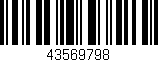 Código de barras (EAN, GTIN, SKU, ISBN): '43569798'