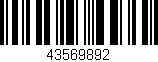 Código de barras (EAN, GTIN, SKU, ISBN): '43569892'