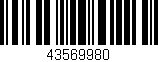Código de barras (EAN, GTIN, SKU, ISBN): '43569980'