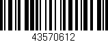 Código de barras (EAN, GTIN, SKU, ISBN): '43570612'