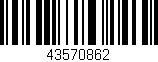 Código de barras (EAN, GTIN, SKU, ISBN): '43570862'