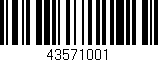 Código de barras (EAN, GTIN, SKU, ISBN): '43571001'