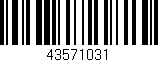 Código de barras (EAN, GTIN, SKU, ISBN): '43571031'