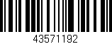 Código de barras (EAN, GTIN, SKU, ISBN): '43571192'