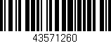 Código de barras (EAN, GTIN, SKU, ISBN): '43571260'
