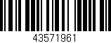 Código de barras (EAN, GTIN, SKU, ISBN): '43571961'